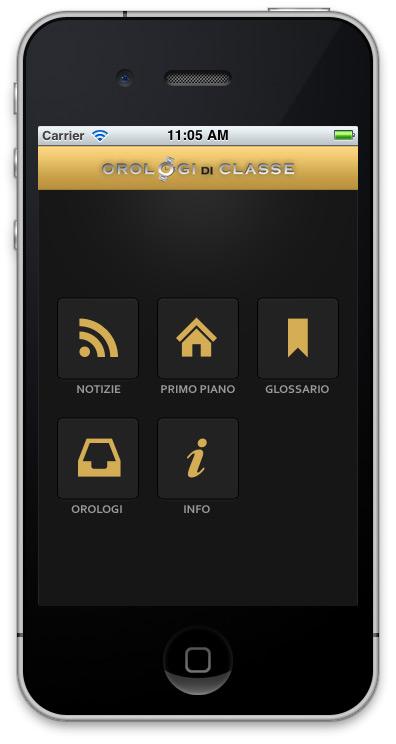 Orologi di Classe PLUS per iPhone - menu iphone PLUS menu iPhone PLUS