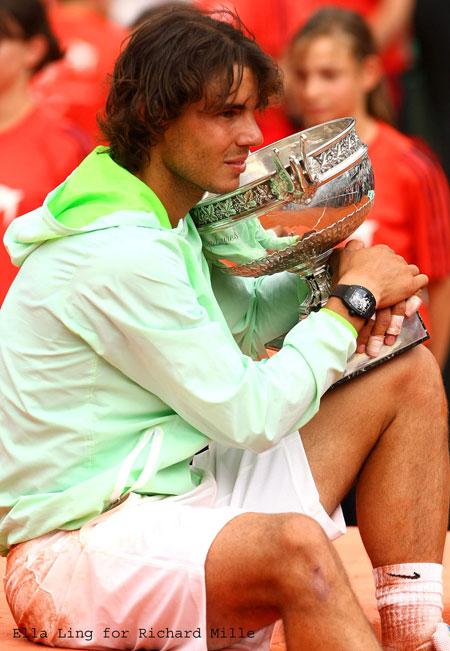 Rafael Nadal (Roland Garros 2010) rafael nadal richard mille 2010 La POTENZA “in doppio” della coppia Rafael Nadal – Richard Mille!