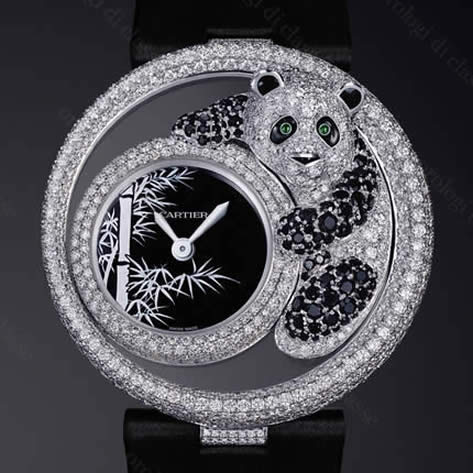 Scheda orologio Cartier Le Cirque Animalier Decor Panda #6075 Orologio Cartier Le Cirque Animalier Decor Panda #6075