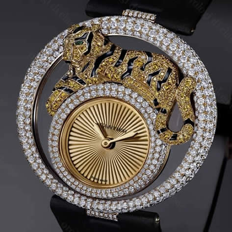 Scheda orologio Cartier Le Cirque Animalier Decor Tigre #6076 Orologio Cartier Le Cirque Animalier Decor Tigre #6076