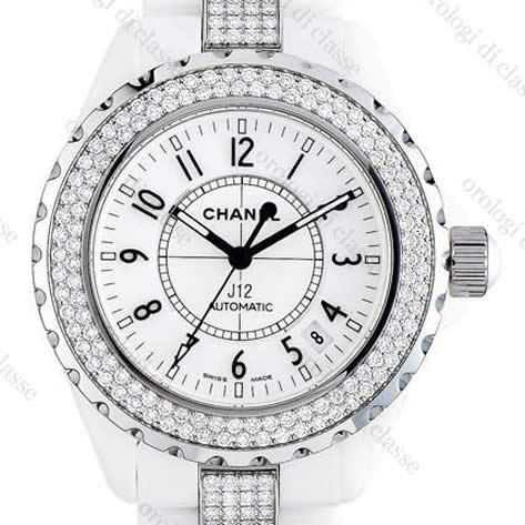 Scheda orologio Chanel J12 Ceramica bianco Diamanti Serti #6167 Orologio Chanel J12 Ceramica bianco Diamanti Serti #6167