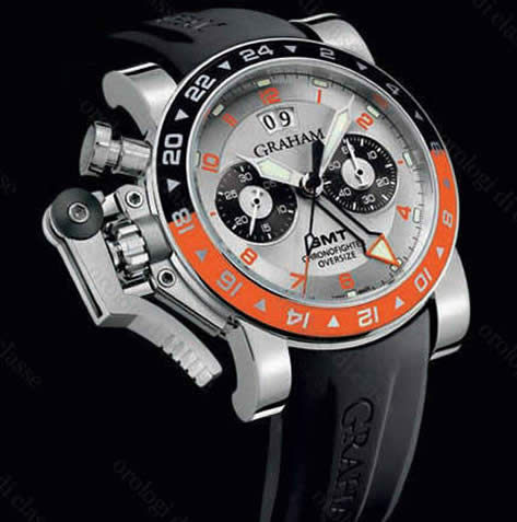 Orologio Graham Chronofighter Oversize Big Date GMT Silver Dial #7104