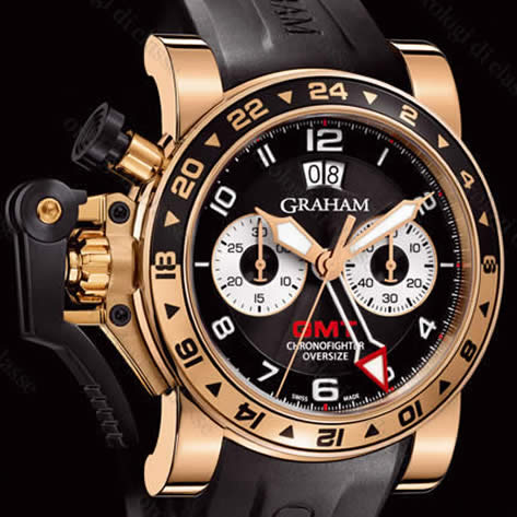 Scheda orologio Graham Chronofighter Oversize GMT Big Date Gold #7087 Orologio Graham Chronofighter Oversize GMT Big Date Gold #7087