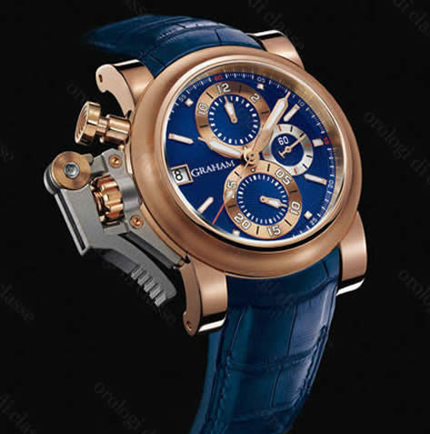 Scheda orologio Graham Chronofighter Oversize Goldfinger Midnight #7097 Orologio Graham Chronofighter Oversize Goldfinger Midnight #7097