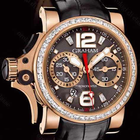 Scheda orologio Graham Chronofighter RAC Trigger Baguette #7093 Orologio Graham Chronofighter RAC Trigger Baguette #7093