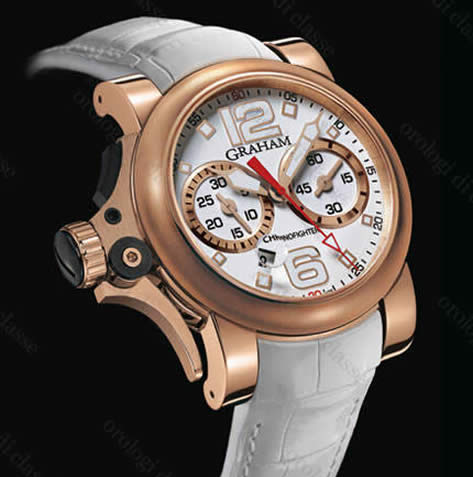 Scheda orologio Graham Chronofighter R.A.C Trigger White Rush #7119 Orologio Graham Chronofighter R.A.C Trigger White Rush #7119