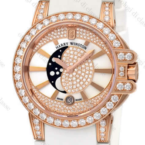 Scheda orologio Harry Winston Ocean Lady Moon Phase #10757 Orologio Harry Winston Ocean Lady Moon Phase #10757