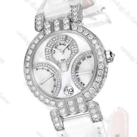 Scheda orologio Harry Winston Premier Excenter Biretro #7174 Orologio Harry Winston Premier Excenter Biretro #7174