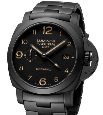 Scheda orologio Panerai TUTTONERO Luminor 1950 3 Days GMT Automatic Ceramica - 44MM #11410 Orologio Panerai TUTTONERO Luminor 1950 3 Days GMT Automatic Ceramica - 44MM #11410