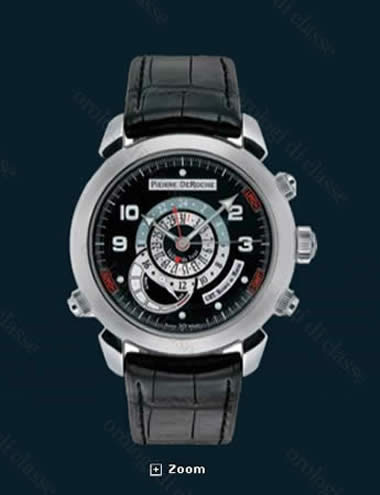 Scheda orologio Pierre DeRoche GrandCliff GMT Power Reserve #9657 Orologio Pierre DeRoche GrandCliff GMT Power Reserve #9657