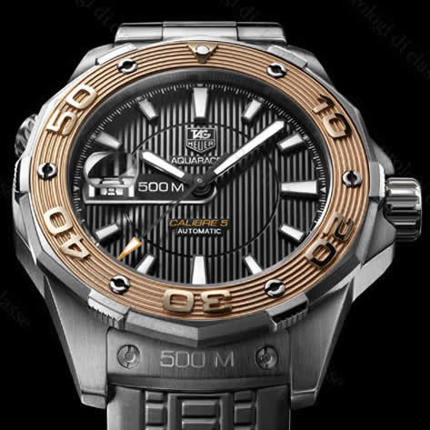Scheda orologio TAG Heuer Aquaracer 500M Calibre 5 Steel Rose Gold #10000 Orologio TAG Heuer Aquaracer 500M Calibre 5 Steel Rose Gold #10000