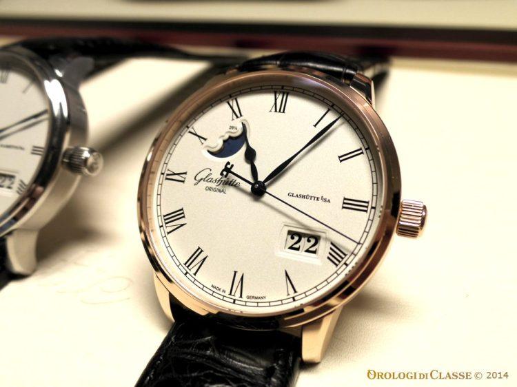 Senator Panorama Date Moon Phases oro rosso
