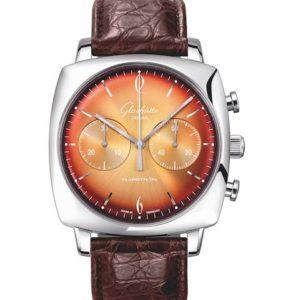 Immagine orologio Glashütte Original modello Sixties Iconic Square Tangerine Immagine orologio Glashütte Original modello Sixties Iconic Square Tangerine
