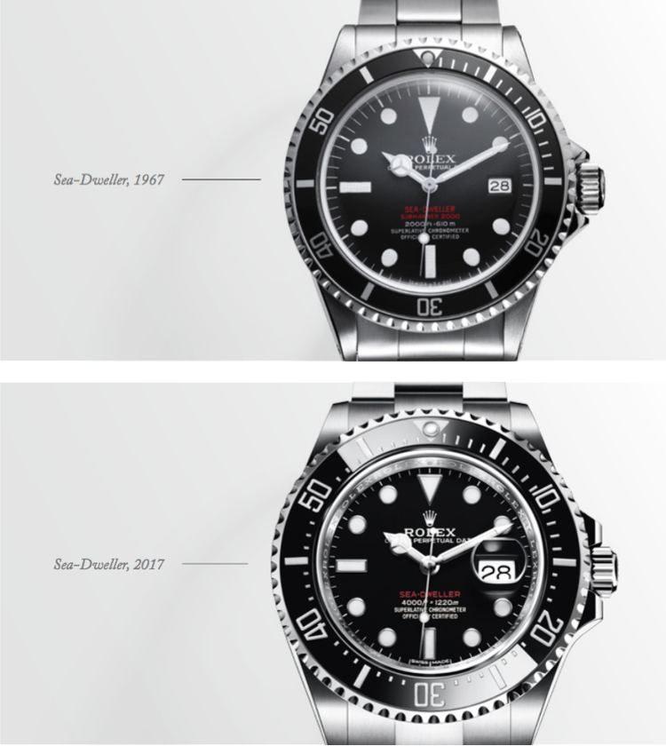 Sea-Dweller 1967 vs Sea-Dweller 2017