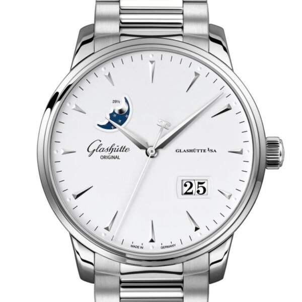 Glashütte Original Senator Excellence Panorama Date Moon Phase bianco