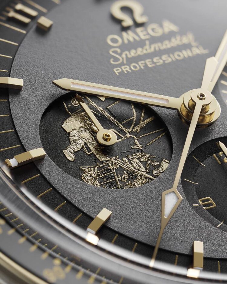 dettaglio quadrante Omega Speedmaster Apollo 11 50th Anniversary Limited Edition Stainless Steel