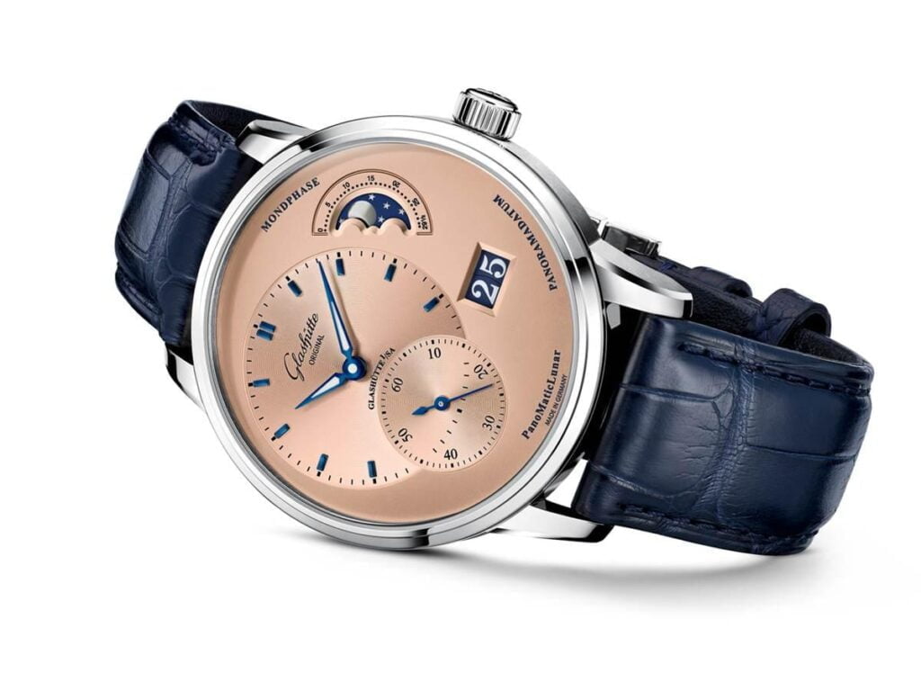 Glashütte Original PanoMaticLunar quadrante opalino rosa