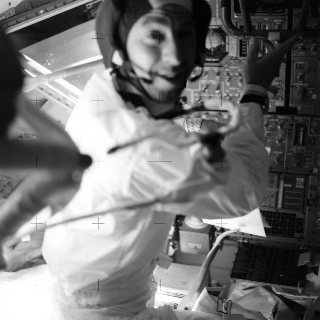 Astronauta James Lovell modulo lunare