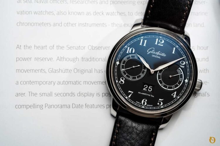 Glashütte Original Senator Observer quadrante nero