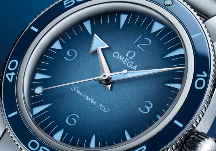 quadrante Omega Seamaster 300 Summer Blue
