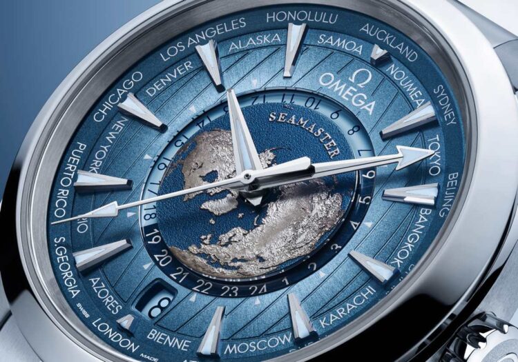 quadrante Omega Seamaster Aqua Terra Worldtimer Summer Blue