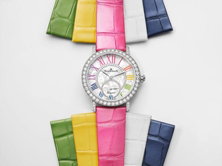 orologio Blancpain Ladybird Colors con cinturini colorati