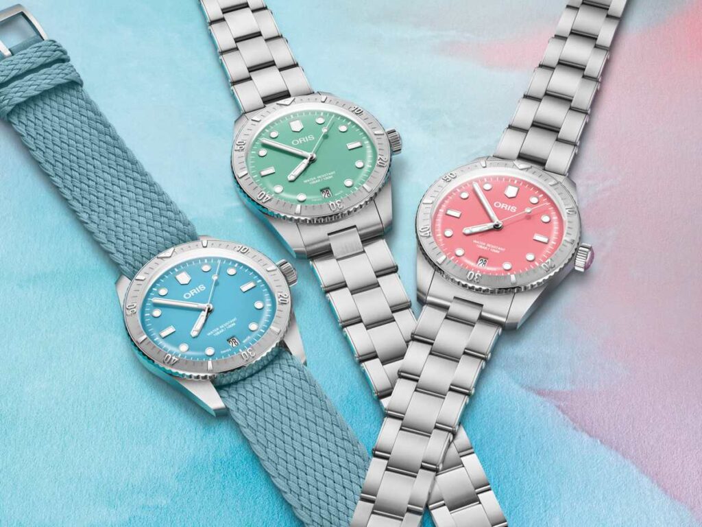 Oris Divers Sixty Five Cotton Candy Acciaio