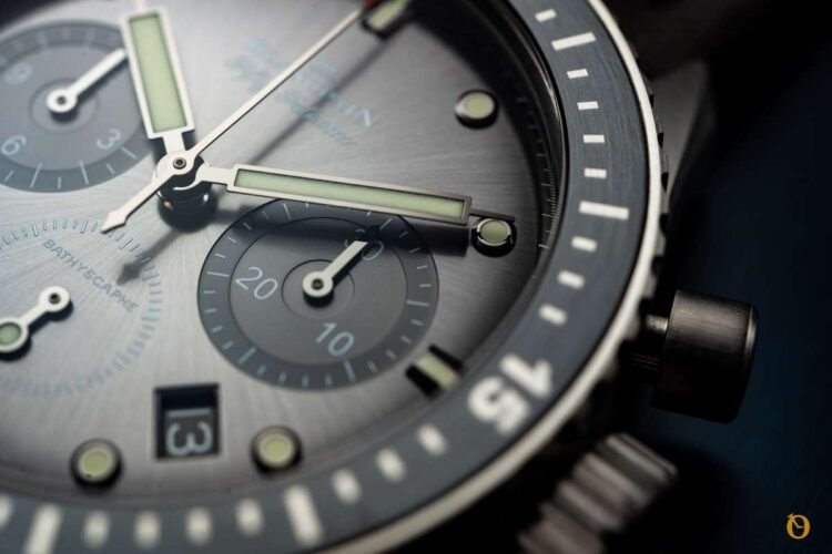 dettagli Blancpain Fifty Fathoms Bathyscaphe Chronographe Flyback