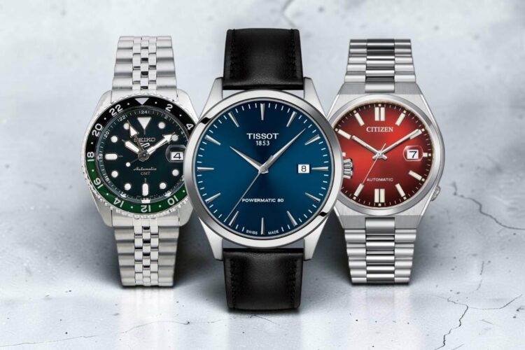 Migliori orologi sotto 500 euro 2026 – Tissot, Seiko e Citizen Tissot Classic Dream Powermatic 80, Seiko 5 Sports GMT e Citizen Tsuyosa tra i migliori orologi sotto 500 euro.