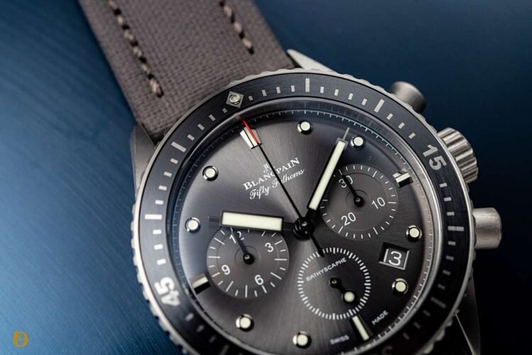 quadrante Blancpain Fifty Fathoms Bathyscaphe Chronographe Flyback 