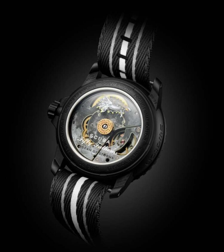 movimento Sistem51 Blancpain × Swatch Bioceramic Scuba Fifty Fathoms Ocean Of Storms