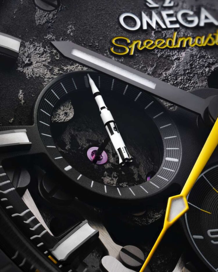 dettaglio quadrante Omega Speedmaster Dark Side of the Moon Apollo 8