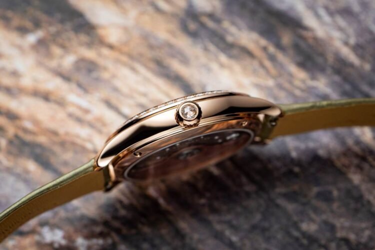 Glashütte Original Serenade Luna corona diamante taglio rosa