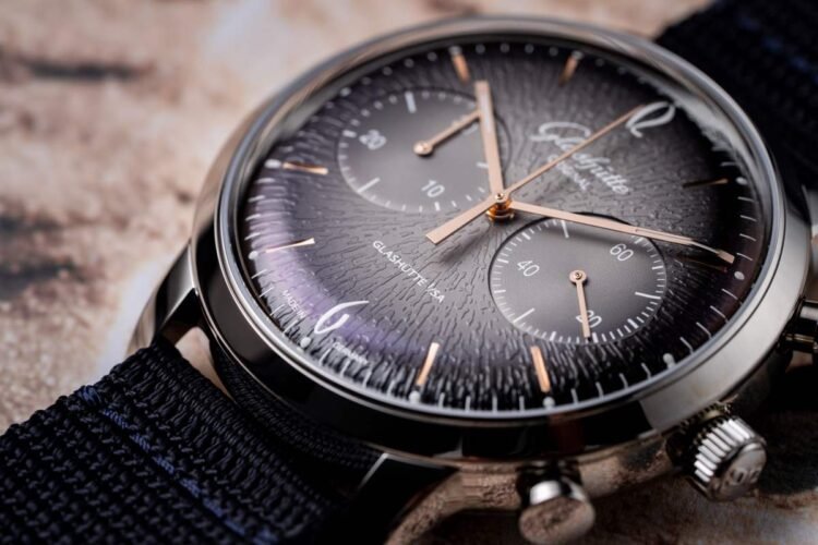 finitura quadrante Glashütte Original Sixties Chronograph Annual Edition 2023