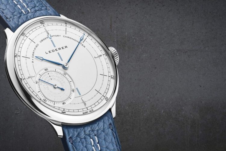 Lederer Triple Certified Observatory Chronometer vista laterale