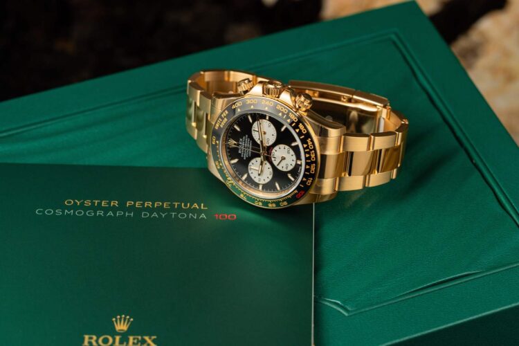 Rolex Daytona le Mans oro giallo lato