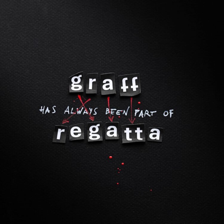 Manifesto artistico di seconde/seconde: 'graffiti has always been part of regatta' - la filosofia street art applicata all'orologeria.