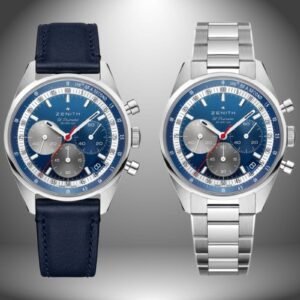 Zenith Chronomaster Original blu con cinturino pelle e bracciale acciaio