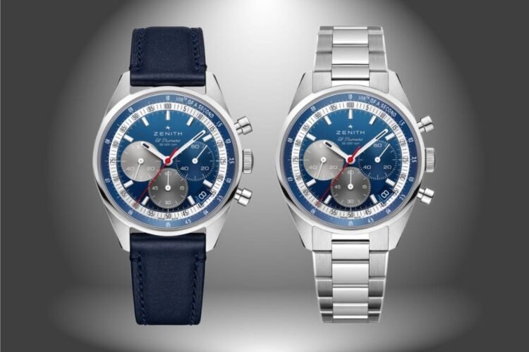 Zenith Chronomaster Original blu con cinturino pelle e bracciale acciaio