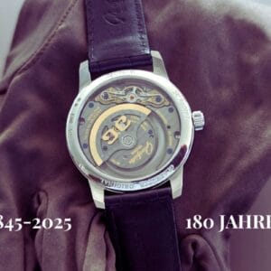 Movimento Glashütte Original PanoMaticLunar simboleggiante 180° anniversario orologeria tedesca