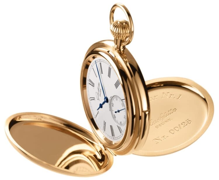Orologio da tasca Pocket Watch No. 1 Glashütte Original Pocket Watch No. 1 vista laterale edizione limitata 25 esemplari