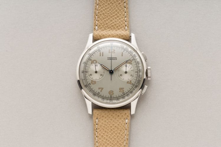 Cronografo Lebois vintage originale anni 50 ritrovato a Berlino con quadrante champagne.