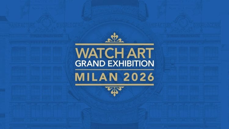 Logo ufficiale della mostra Patek Philippe Watch Art Grand Exhibition che si terrà a Milano nel 2026.