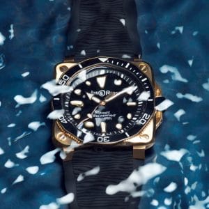 Bell & Ross BR-03 Diver Black Bronze orologio subacqueo con cassa quadrata in bronzo CuSn8 e quadrante nero lucido.