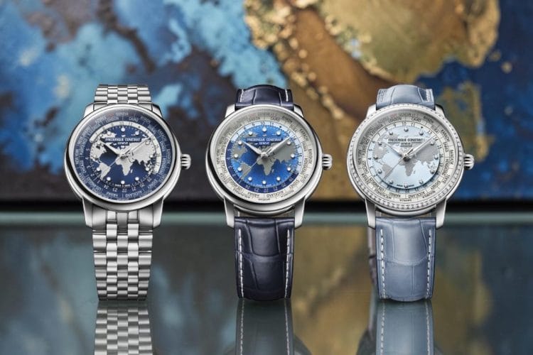 Collezione Classic Worldtimer Manufacture 2026 – versione bracciale, cinturino blu navy e limited edition con diamanti a confronto Le tre versioni del Classic Worldtimer Manufacture 2026: blu navy con bracciale in acciaio, blu sfumato con cinturino alligatore e edizione limitata 88 esemplari con diamanti.