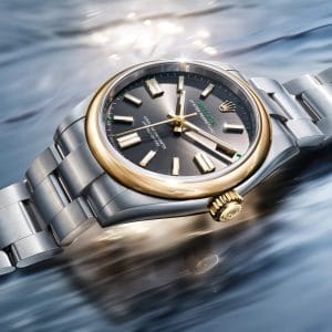 Rolex Oyster Perpetual 41 ref. 134303 Rolesor giallo con quadrante ardesia e bracciale Oyster in acciaio Oystersteel, Watches & Wonders 2026.