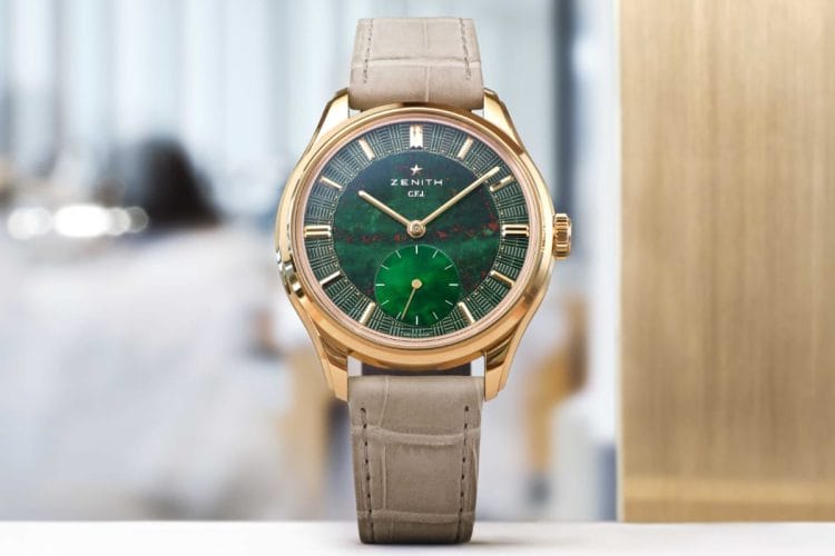 Zenith G.F.J. Calibre 135: quadrante in diaspro sanguigno con inclusioni rosse e cassa in oro giallo 18 carati, presentato a Watches and Wonders 2026