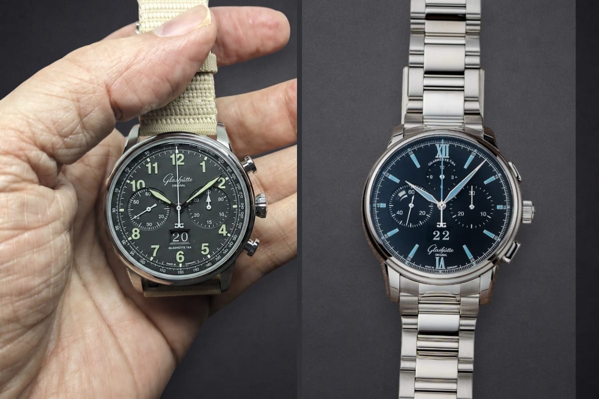 Glashütte Original Senator Chronograph 41 mm vs 42 mm Confronto Glashütte Original Senator Chronograph 41 mm e 42 mm