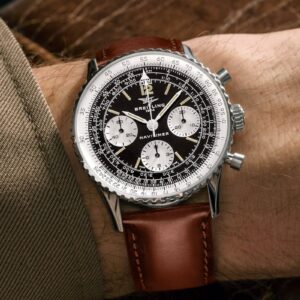 Breitling Navitimer B09 Chronograph 41 Tribute to Miles Davis 2026 in acciaio con cinturino in pelle marrone.
