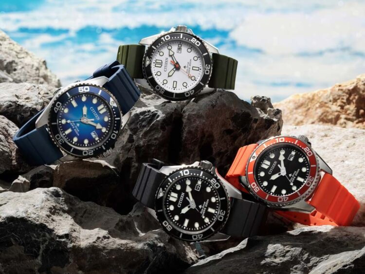 Citizen Promaster Diver Eco-Drive 200 m sulle rocce.